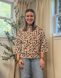 Leopard Mock Neck Sweater