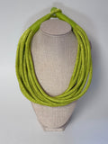 8 Strand Slub Necklace-Lime
