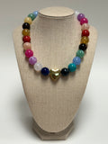 Heart Multicolor Bubble Necklace