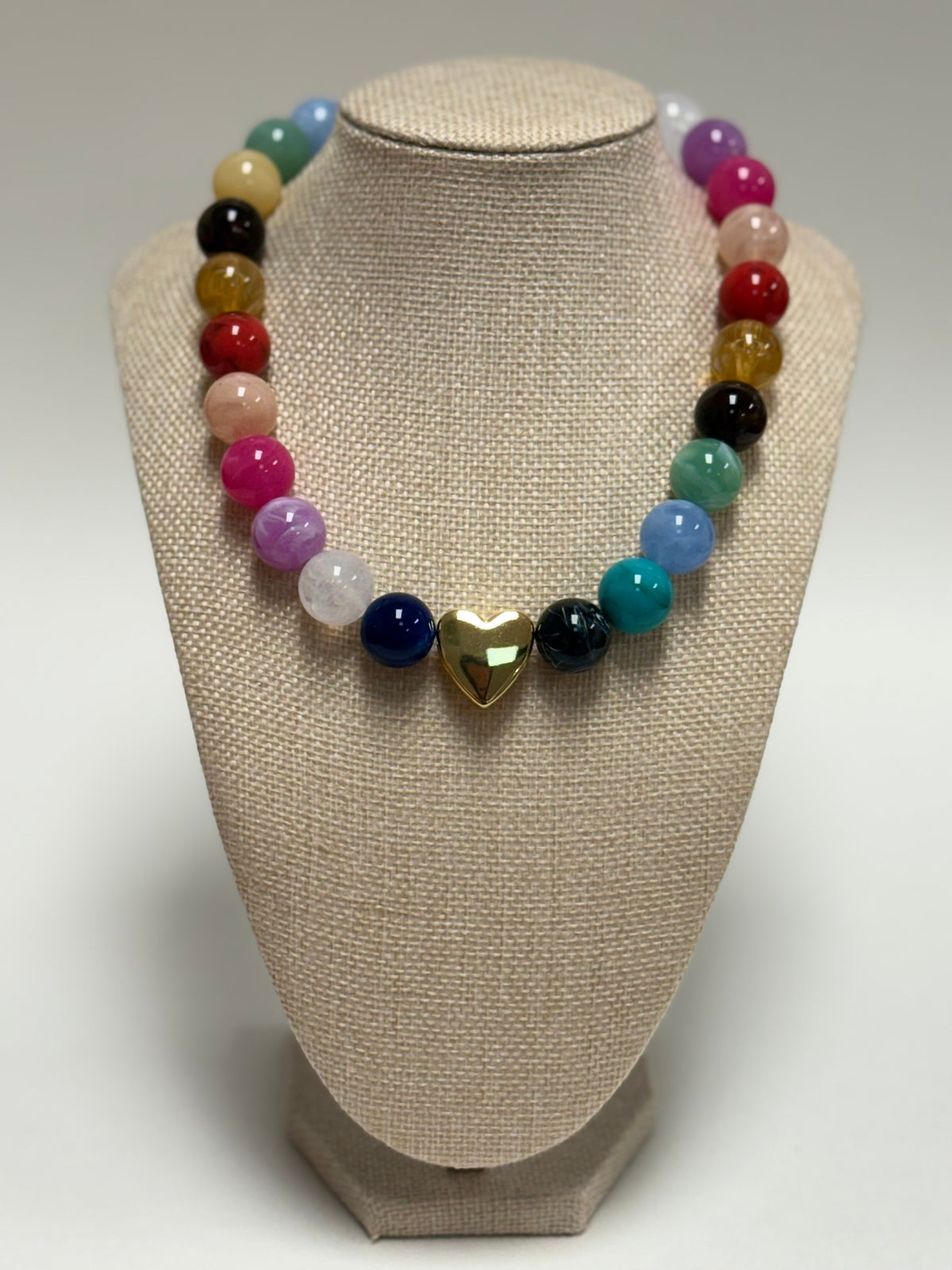 Heart Multicolor Bubble Necklace