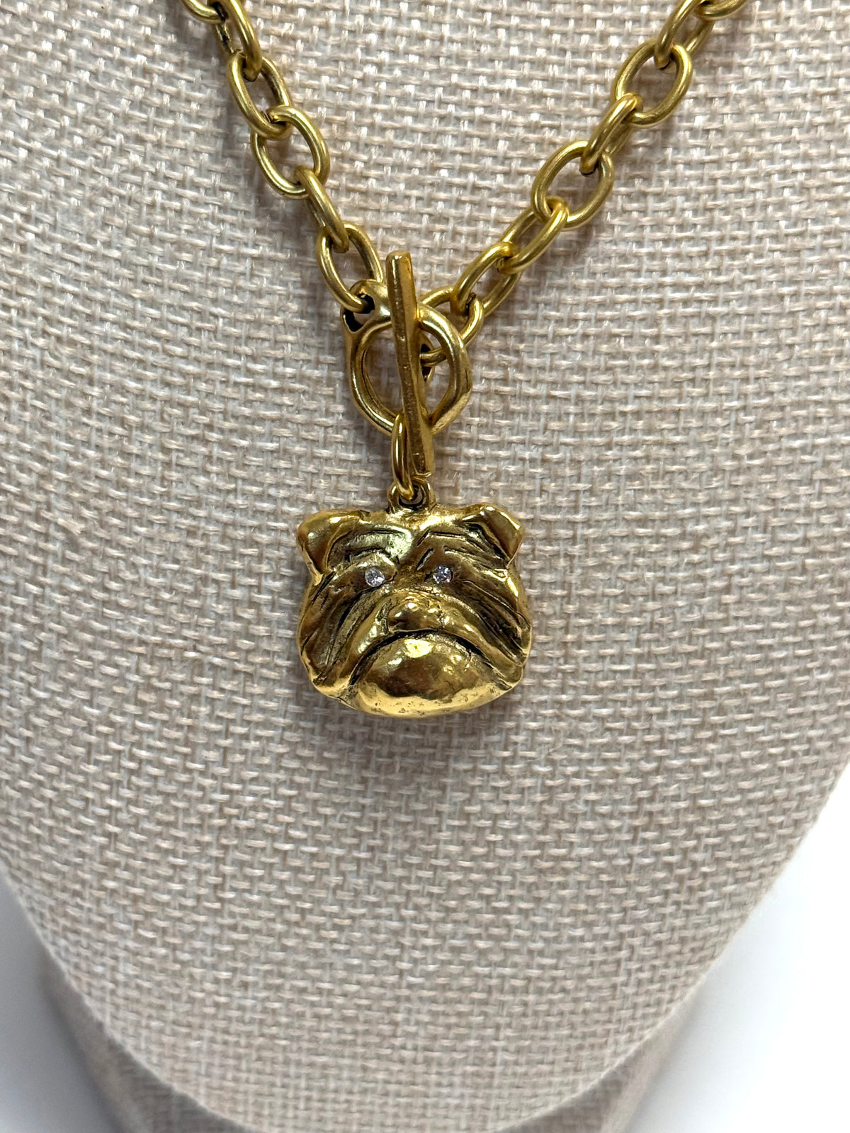 Bulldog Gold Necklace