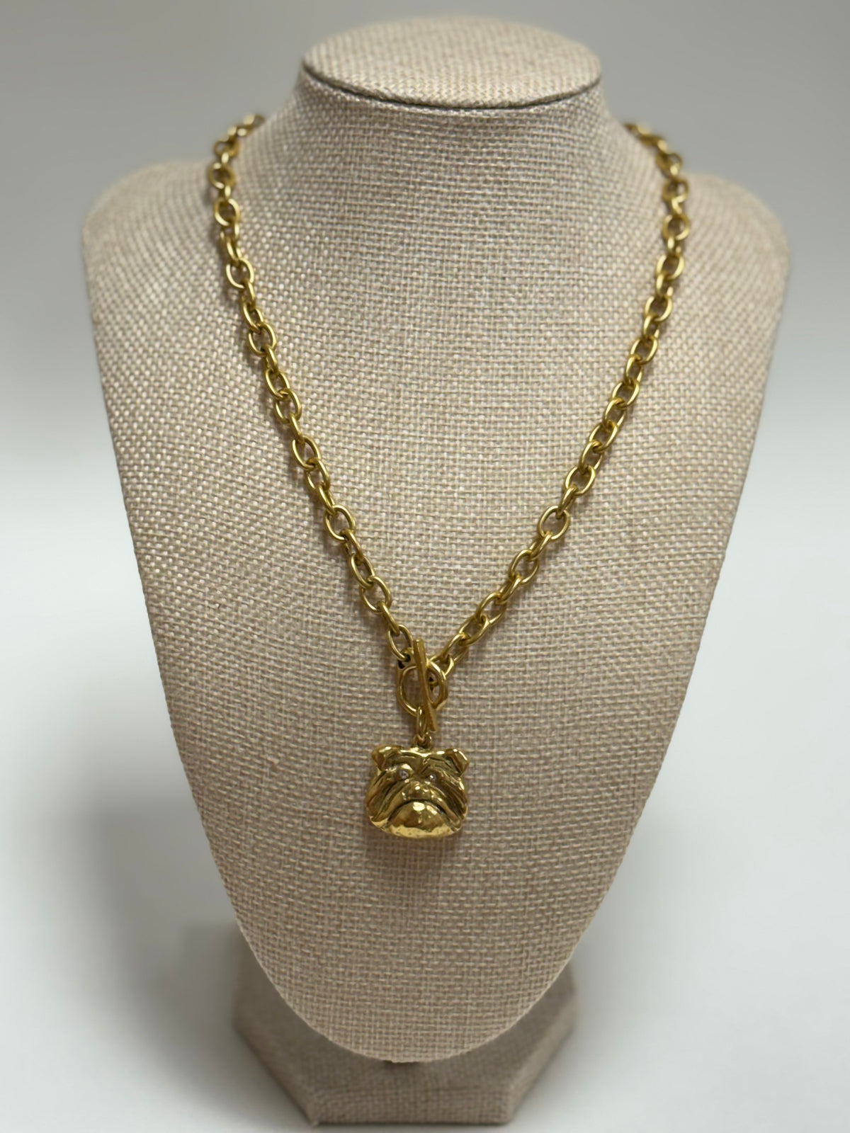 Bulldog Gold Necklace