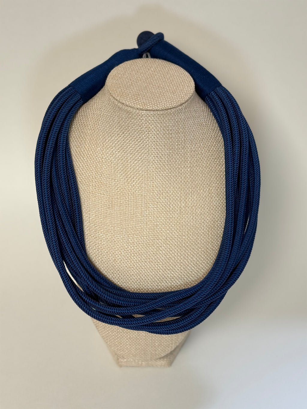 8 Strand Slub Necklace-Navy