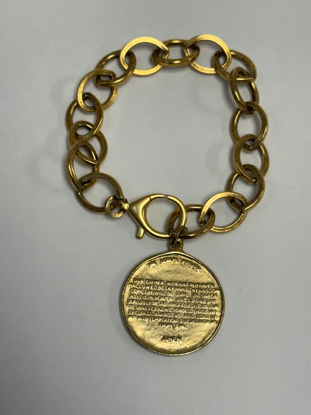 The Lord’s Prayer Gold Chain Hook Bracelet