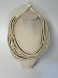 8 Strand Slub Necklace-Beige