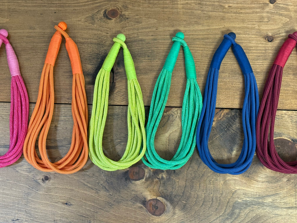 8 Strand Slub Necklace-Beige