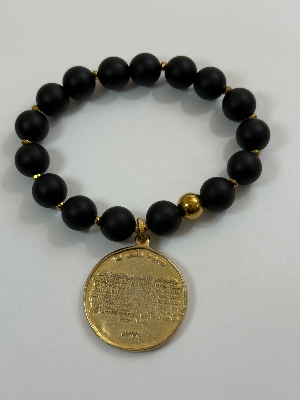 The Lord’s Prayer Elastic Bracelet- Black
