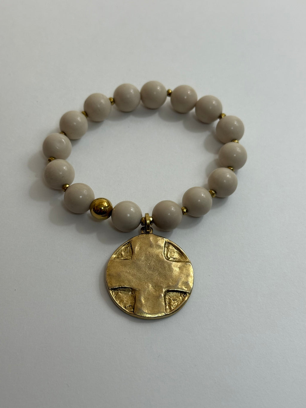 The Lord’s Prayer Elastic Bracelet-Cream