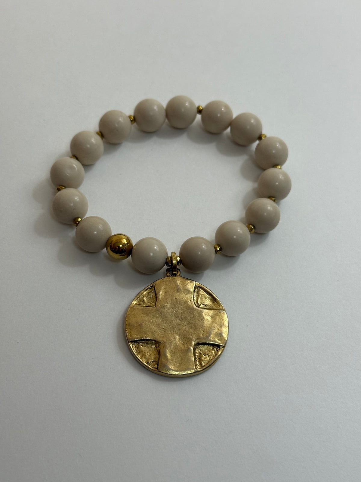 The Lord’s Prayer Elastic Bracelet-Cream