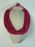 Slub 8 Strand Necklace- Fuchsia
