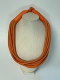 8 Strand Slub Necklace-Orange