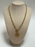 Gold Bumblebee/ Fleur-de-Lis Necklace