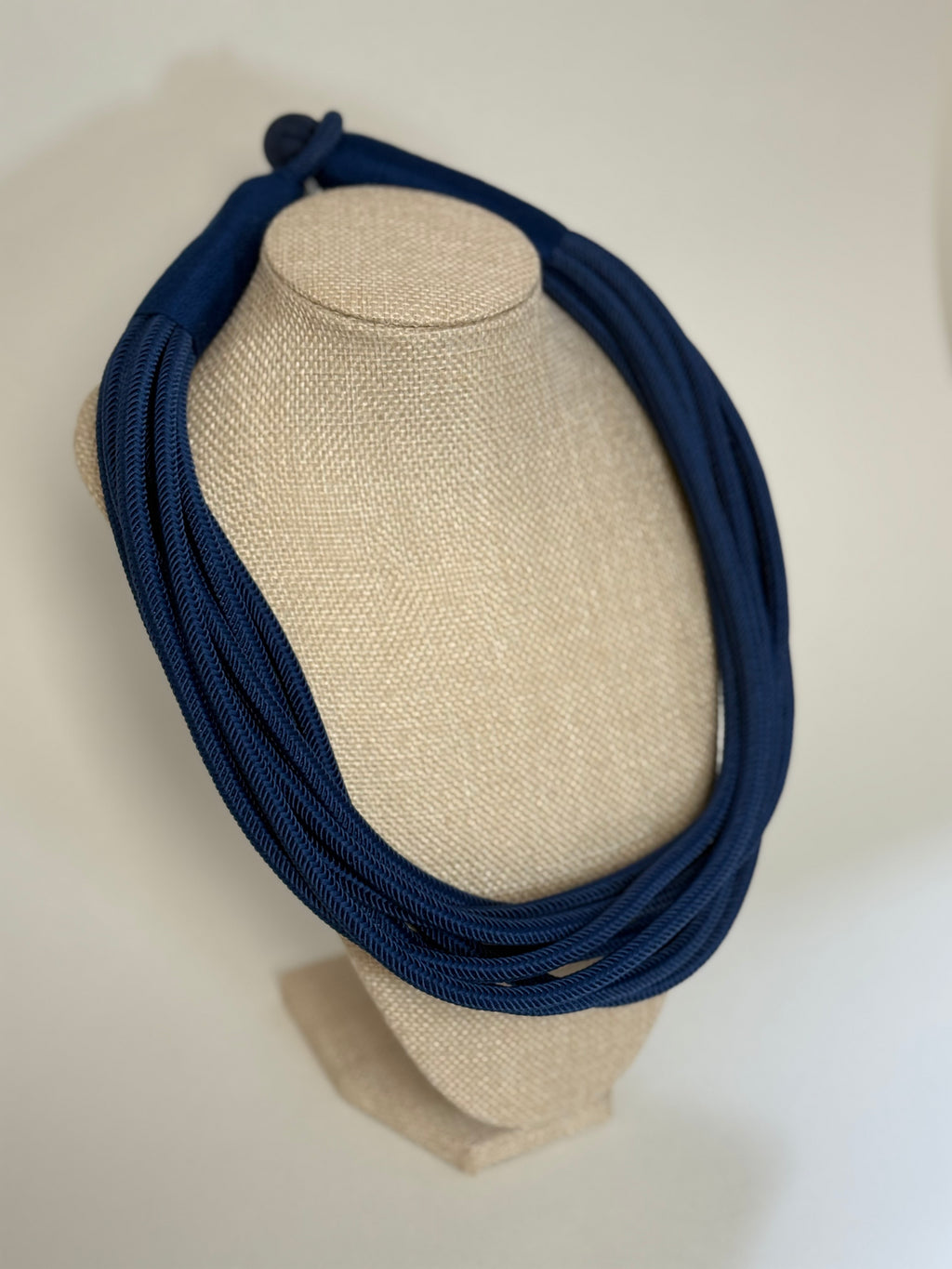 8 Strand Slub Necklace-Navy