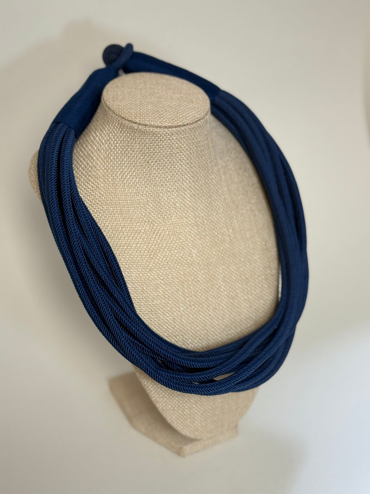 8 Strand Slub Necklace-Navy