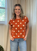 Pumpkin Polka Dot Top